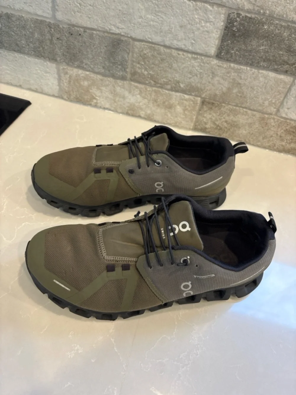 On Running Cloud Waterproof Shoes Men’s 11 Olive Green Trail Athletic - Picture 3 of 10